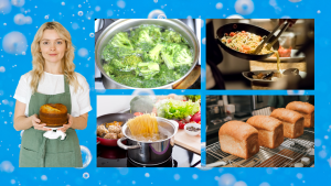 Collage showing various items cooked or baked using filtered water